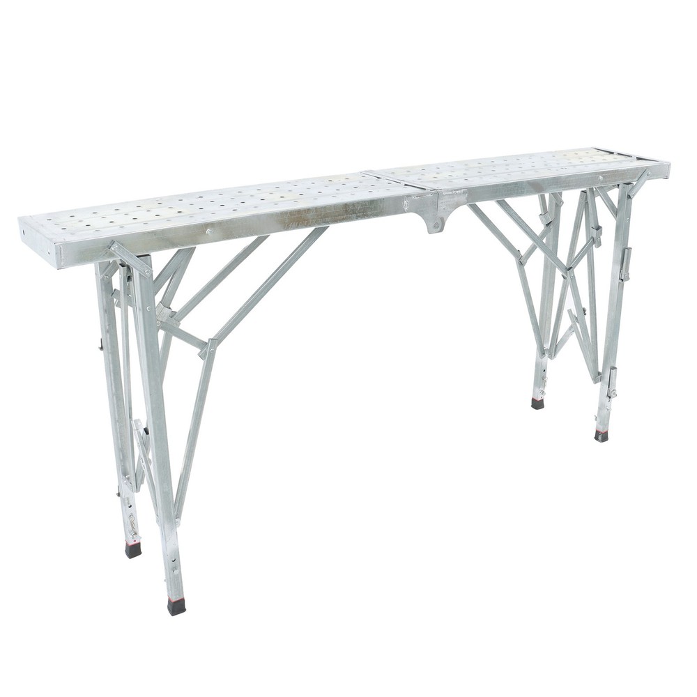 LABLT 1.8m Scaffolding, Adjustable Work Platform Scaffold Tower Ladder Stool