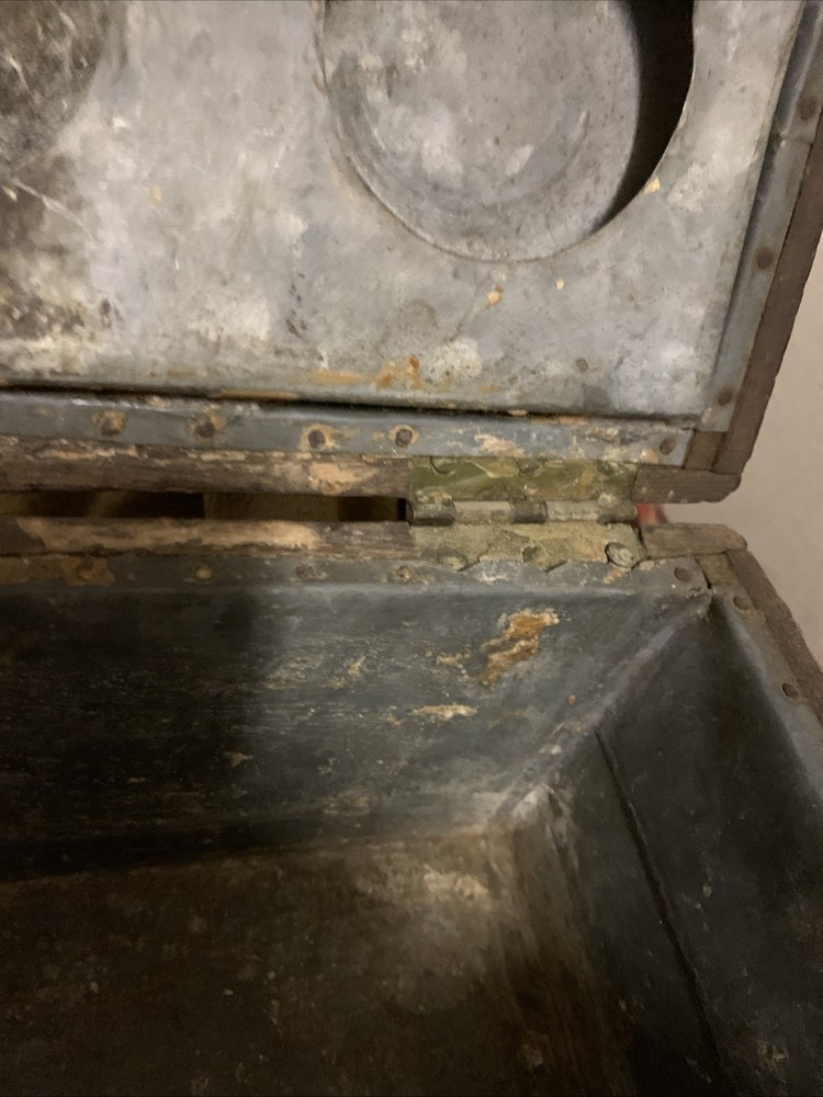 Antique Blasting Box With Metal Interior