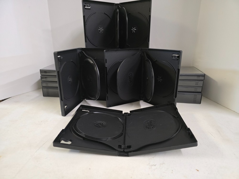 4 Disc Black DVD/CD Cases (Flip )