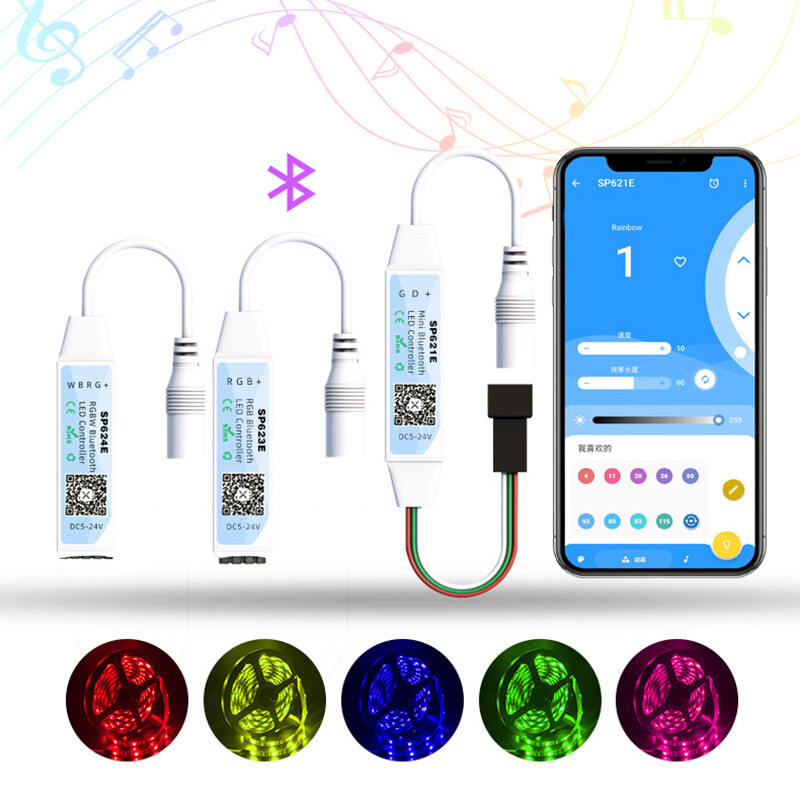 RGB RGBW LED Strip Controller Bluetooth Control for WS2811 WS2812B Pixel Lights