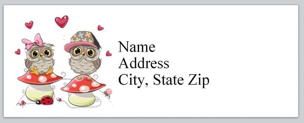 Personalized Address Labels Cute Little Owls Bx 945)