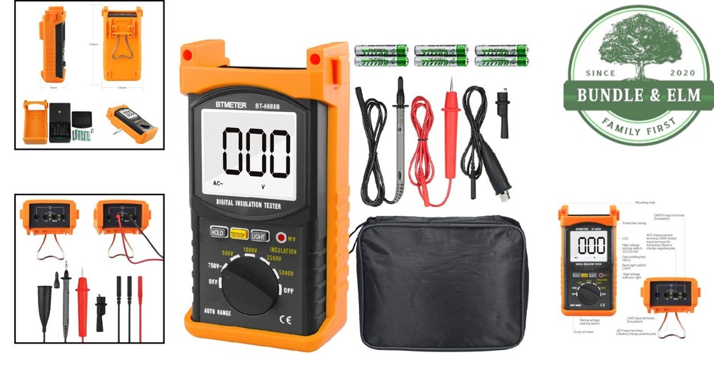 IEC-1010 Compliant Digital Megohmmeter for Safe Electrical Testing Applications