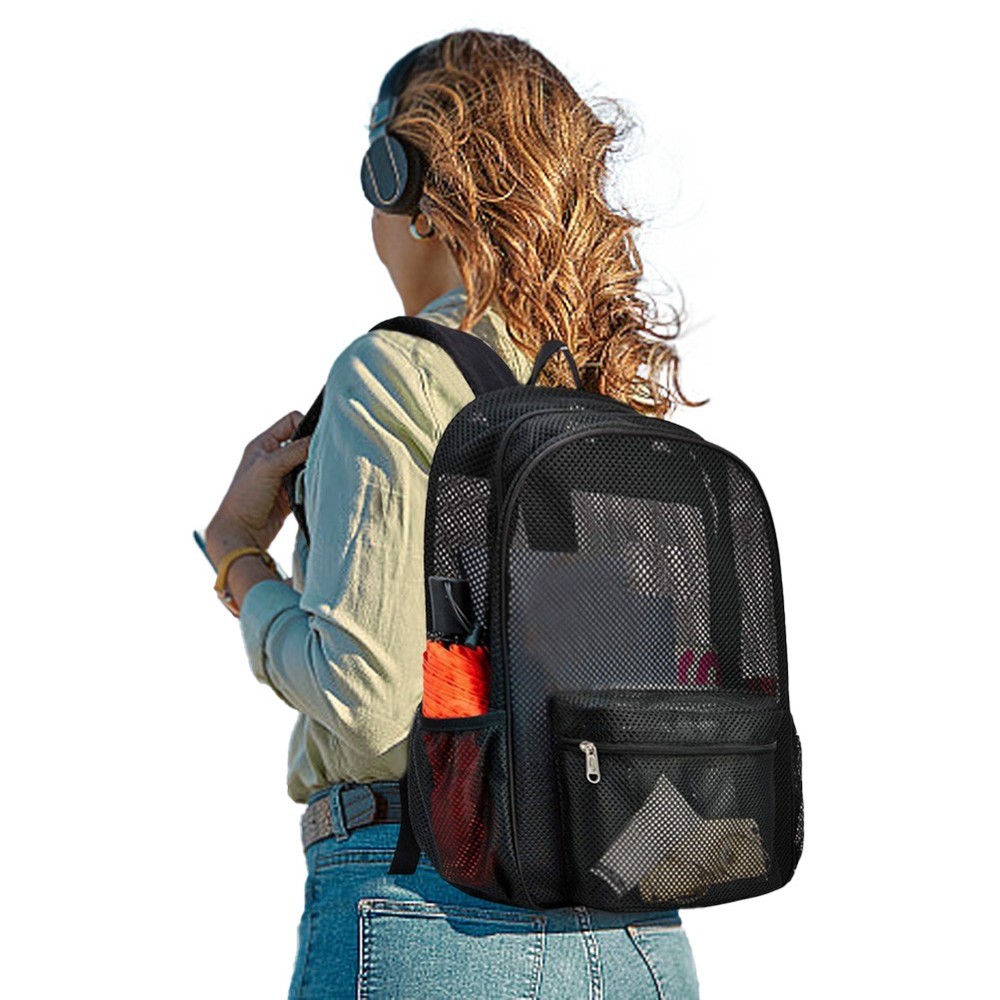 Mesh Backpack See Through Backpack College Backpack Diving Backpack
