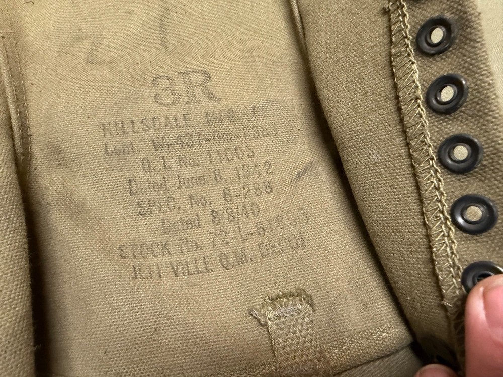 ORIGINAL WWII US ARMY M1938 COMBAT FIELD LEGGINGS W/O LACES- SIZE 3R