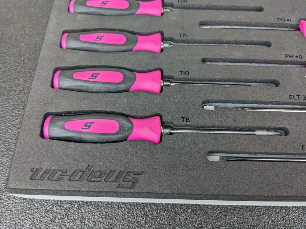 #bn763 Snap-On Tools NEW FMSGD03B Mini Screwdriver Pick Set Pink