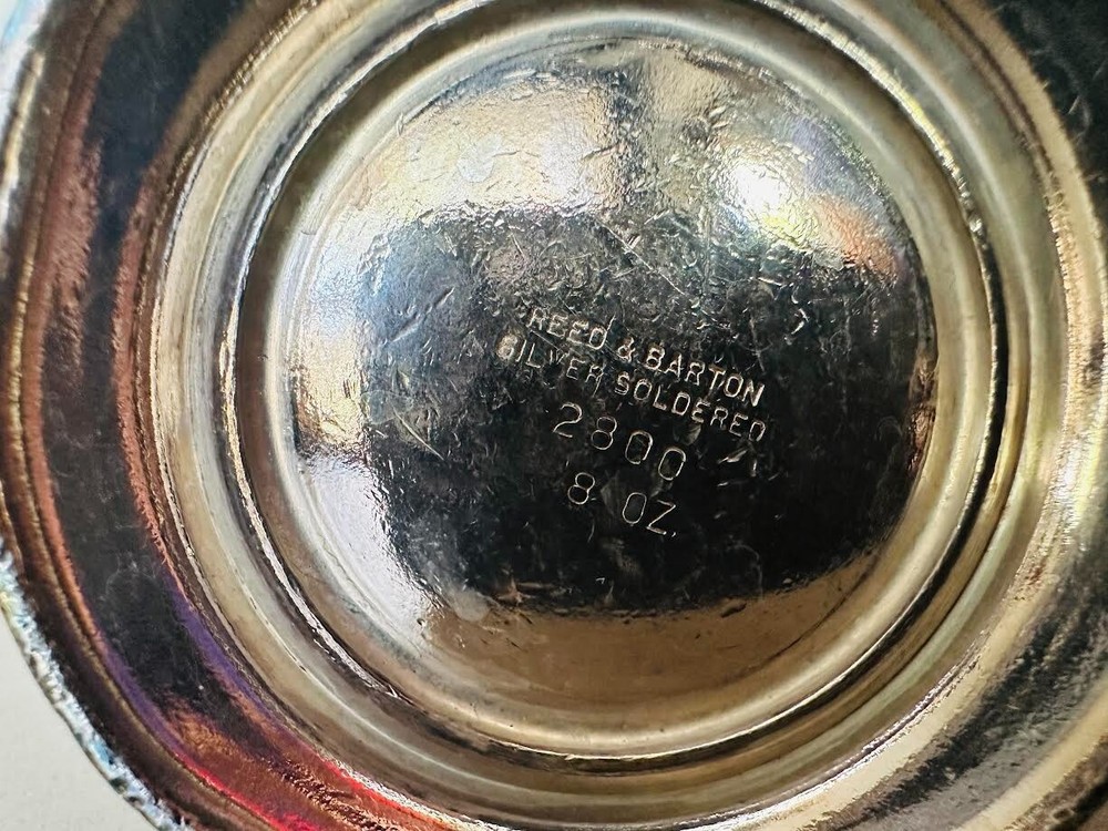 REED & BARTON silver soldered 2800, 8 oz Pitcher