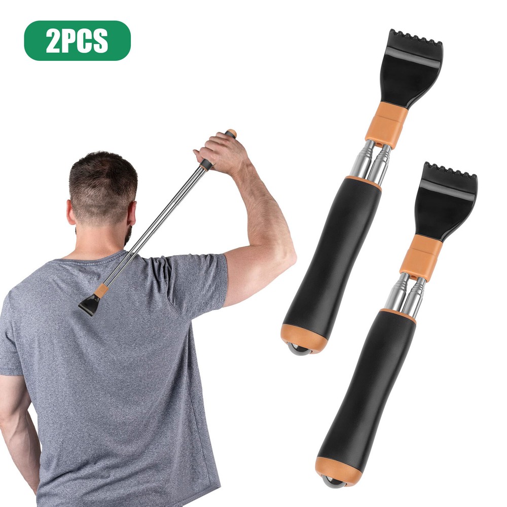 2pcs Portable Extendable Back Scratchers 21.6" Telescoping Hand Massagers