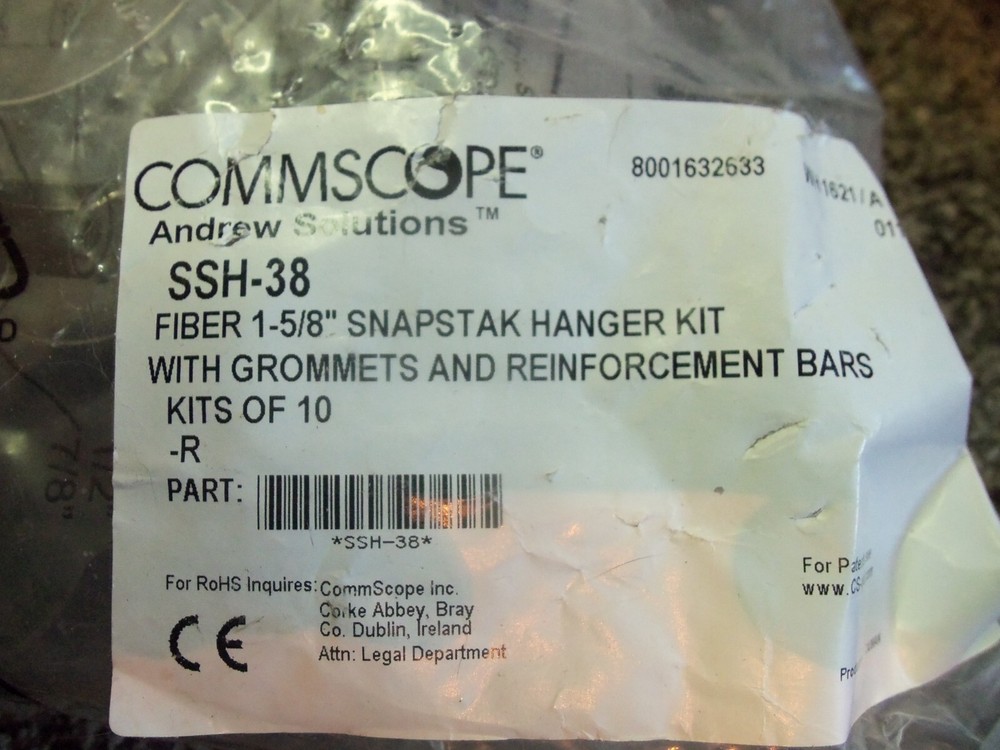 CommScope SSH-38 Universal Snap in Stack Hanger Fiber 1-5/8" Coax cable 10pk Kit