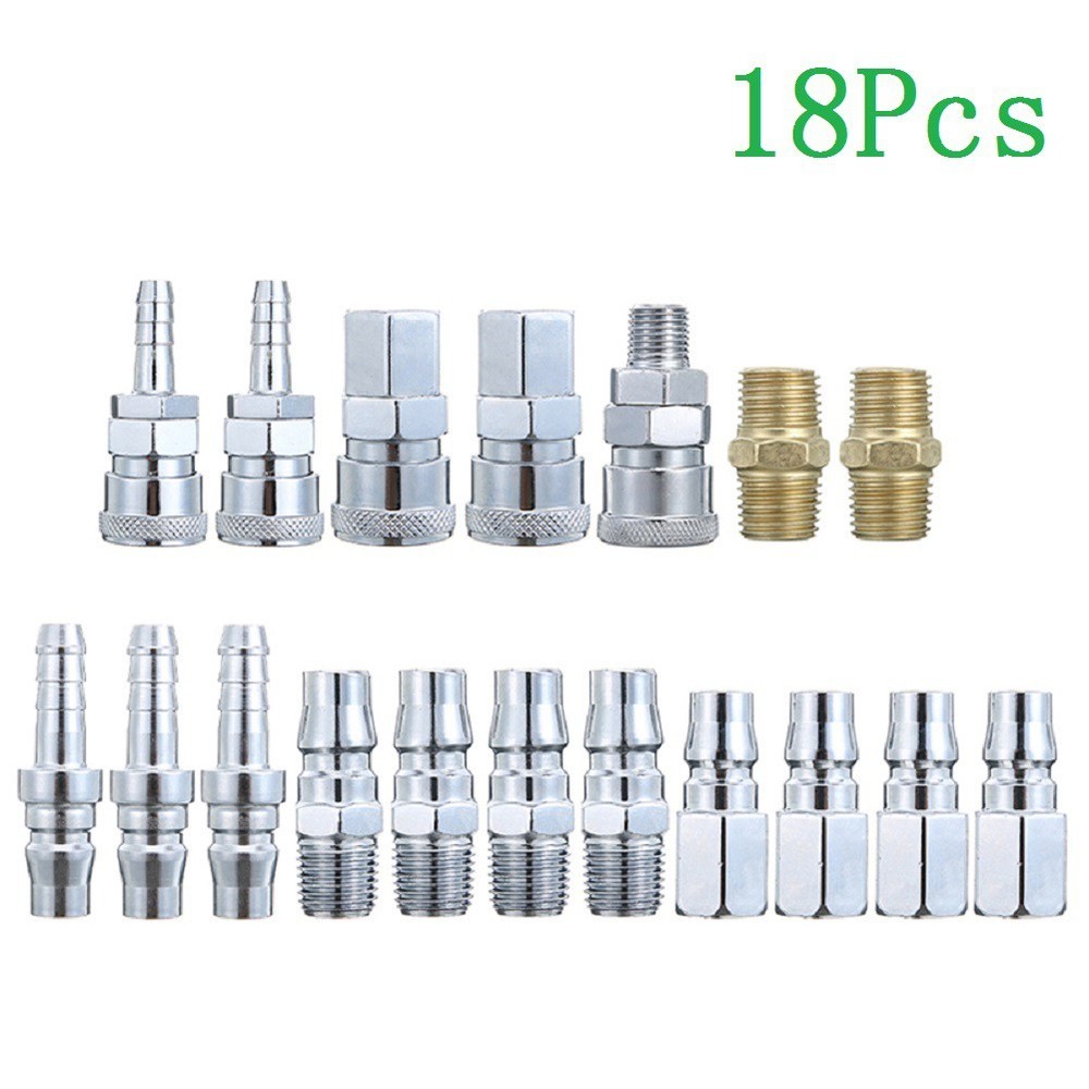 Precision Engineered Air Hose Fittings for Mechanical Applications 18Pc Pack
