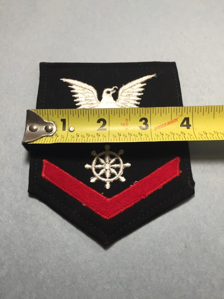 US Navy - Quartermaster Rate 3rd class Patch (Male size) Eagle facing Right