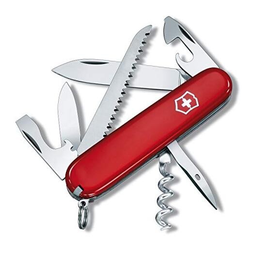 Camper 13 Function Swiss Army Pocket Knife Red Medium Pocket Knives