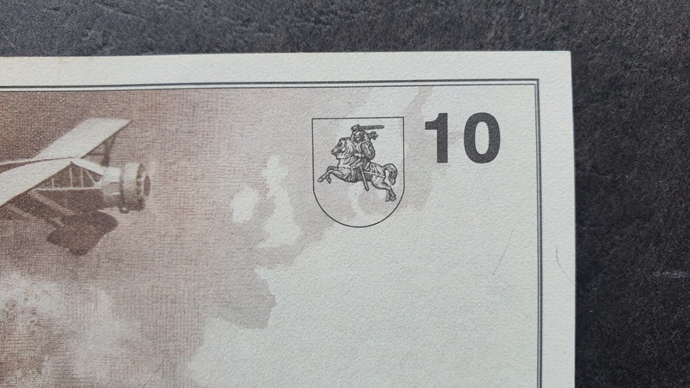 LITHUANIA 10 litu 1991, aUNC, P47