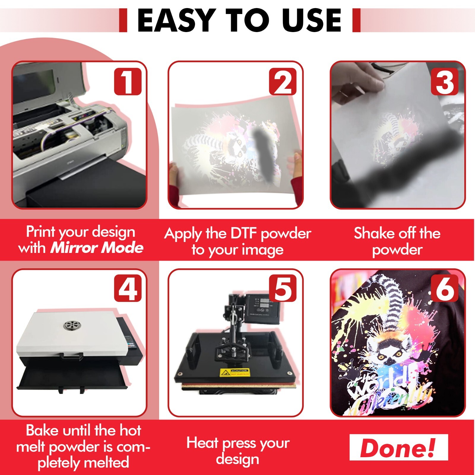 A-SUB DTF Powder for Sublimation DTF Printing 2.2lb Adhesive White DTF Powder