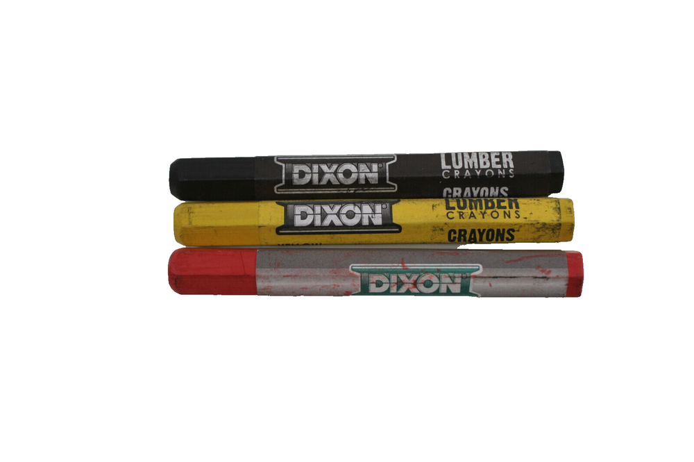 28 Assorted Dixon lumber crayons Black Red Yellow