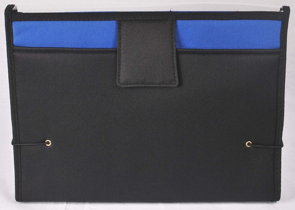 Soft Touch Padded Canvas Window Expanding File, 13 Pockets, 1 Pack, Blue (462...