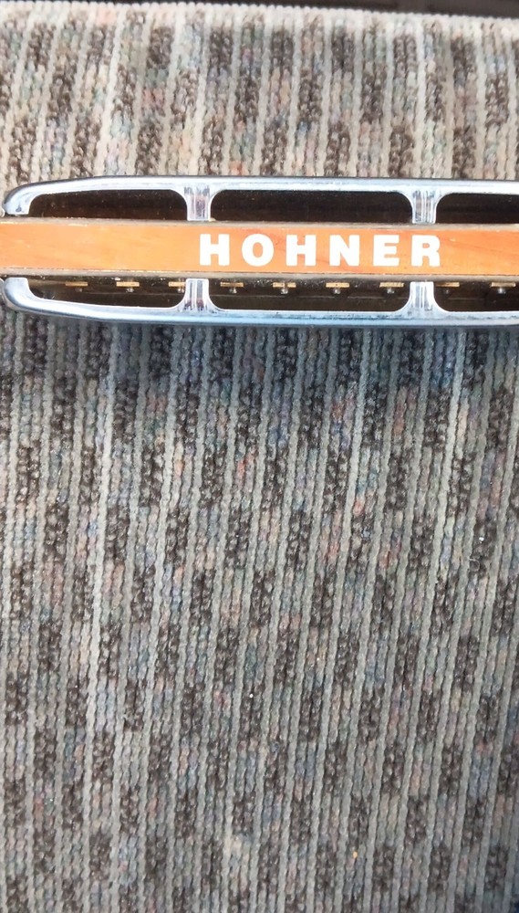 HOHNER Blues Harp MS Diatonic Harmonica Silver Chrome High Polish w/ Case