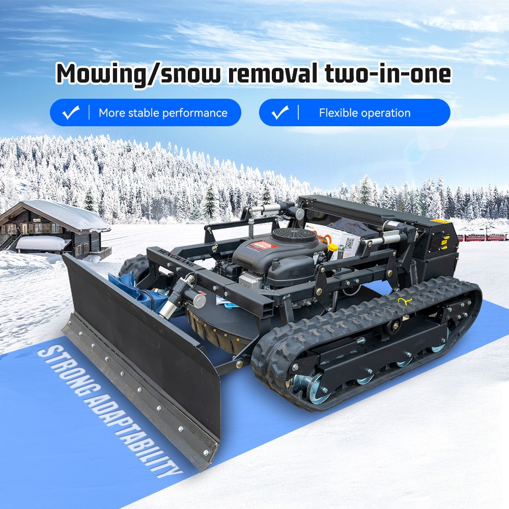 22hp robotic lawnmower on sale! Robotic snowplow on sale! Detachable push blade