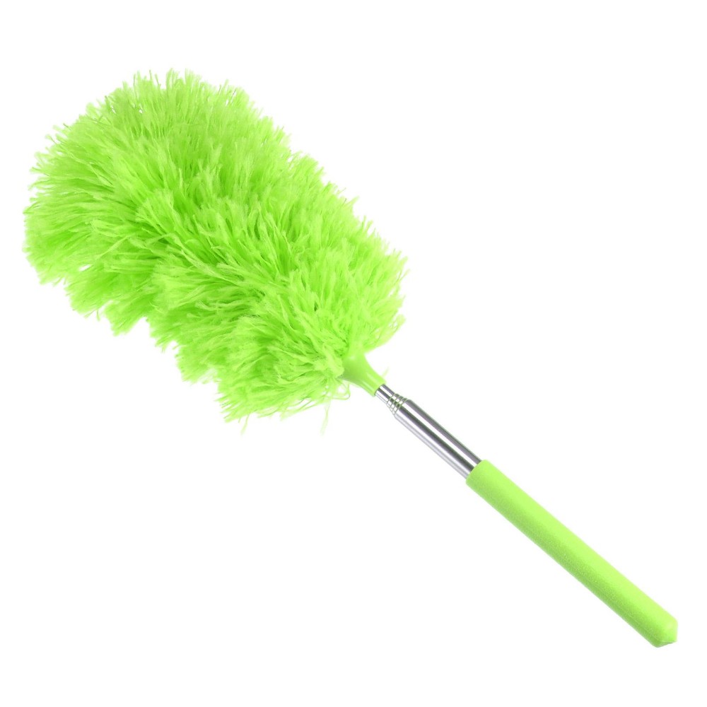 Microfiber Cleaning Duster, 12" to 31.5" Washable Extendable Brush Green