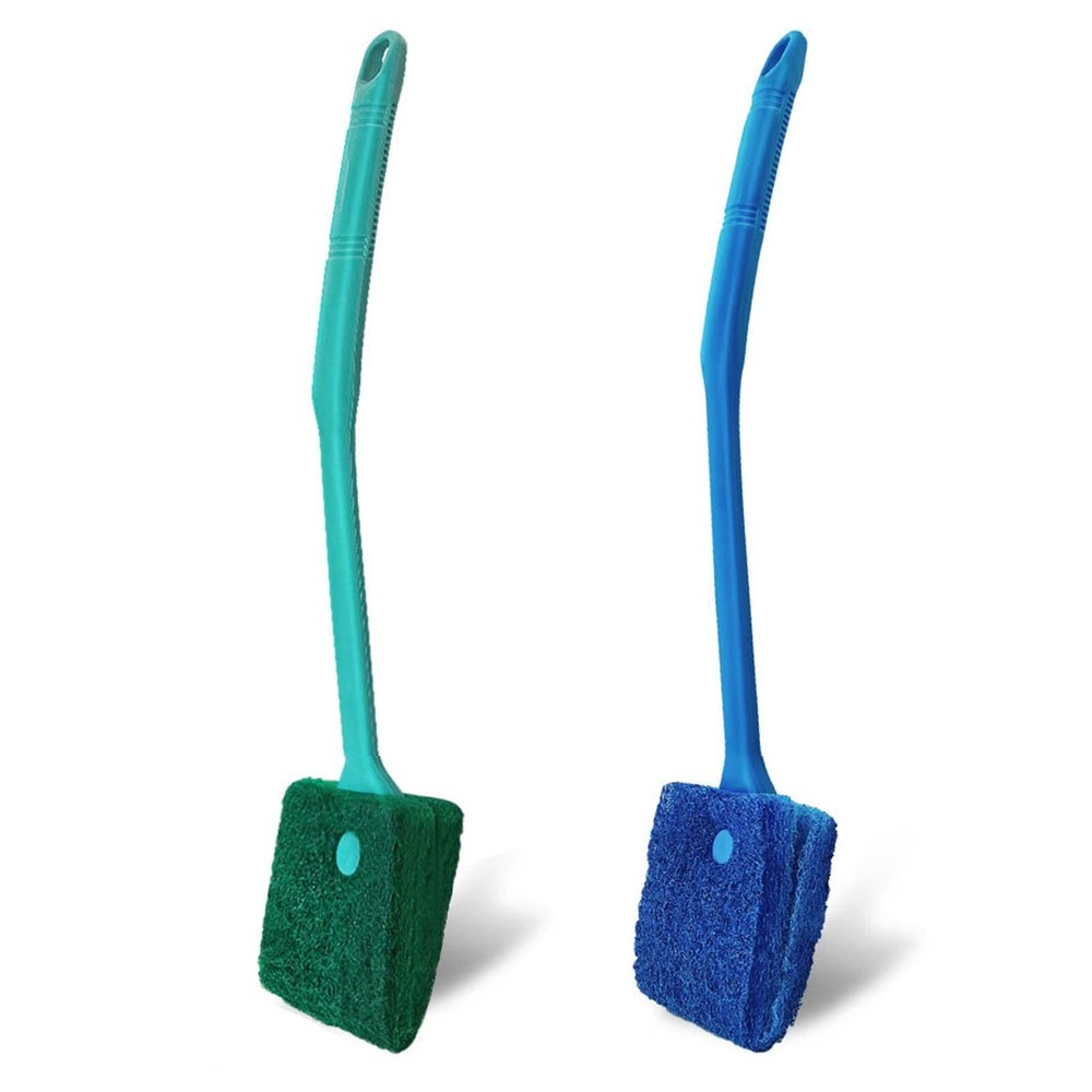 Fish Tank Cleaning Sponge Brush Aquarium Algae Scraper Scrubber 2 Pack