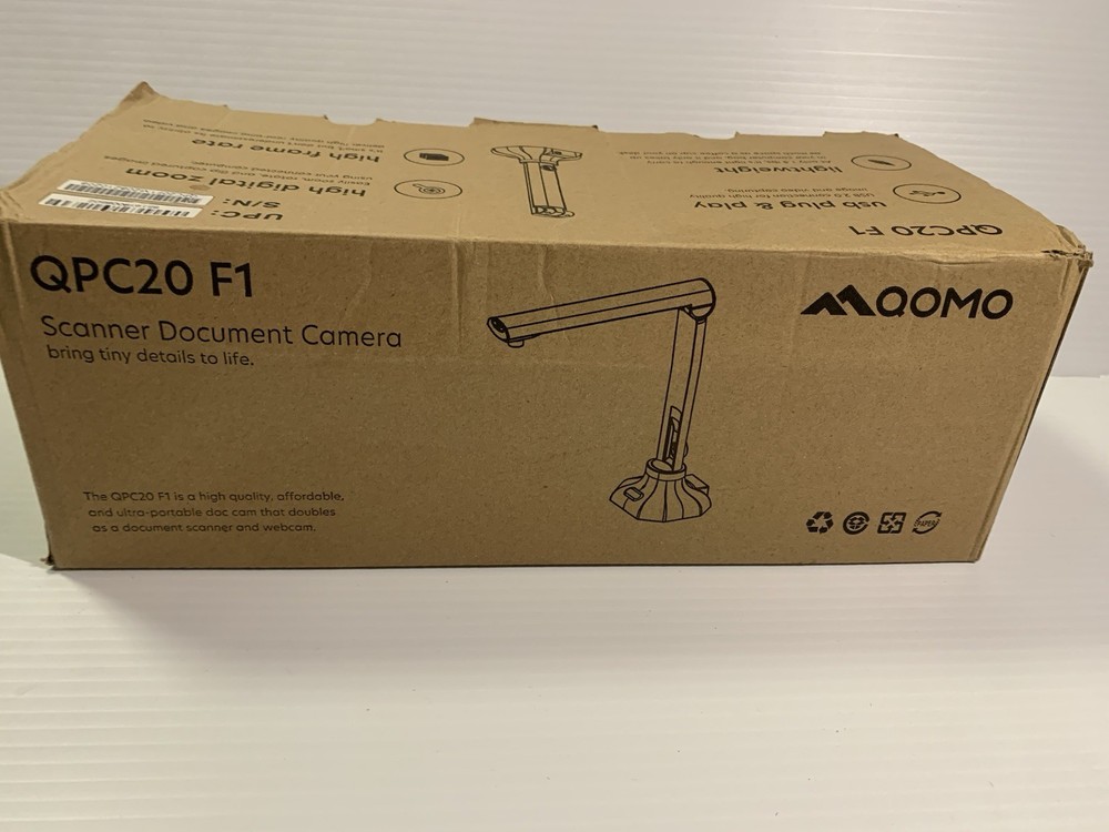 QOMO QPC20 Portable 8MP Document Camera Scanner Foldable Lightweight Affordable