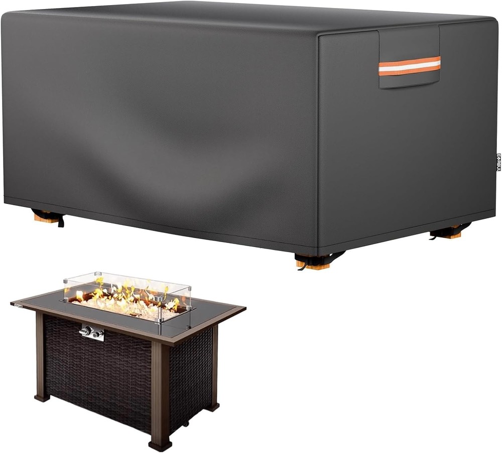 Heavy Duty 420D Rectangular Gas Fire Pit Table Cover for  52*34*24 In us