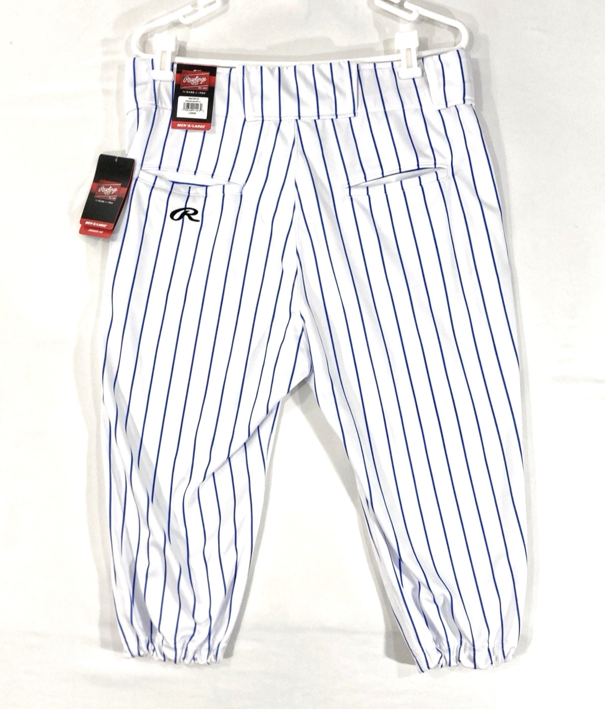 Rawlings 150 Jogger Fit Baseball Pants Pinstripe Stripe Adult Mens L New NWT $60