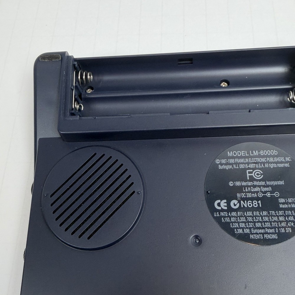 Franklin Language Master Speaking Dictionary Thesaurus Grammar LM-6000 Tested