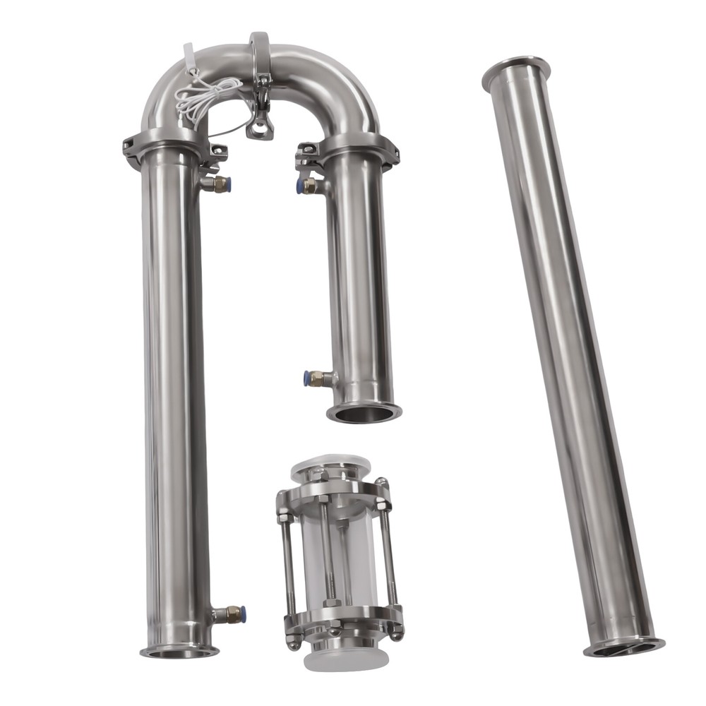 2 in Stainless Still Moonshine Reflux Distilling Column Brew Wine Making Tool