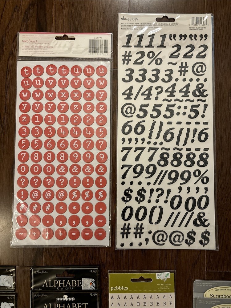 Assorted Scrapbooking Stickers - Alphabet