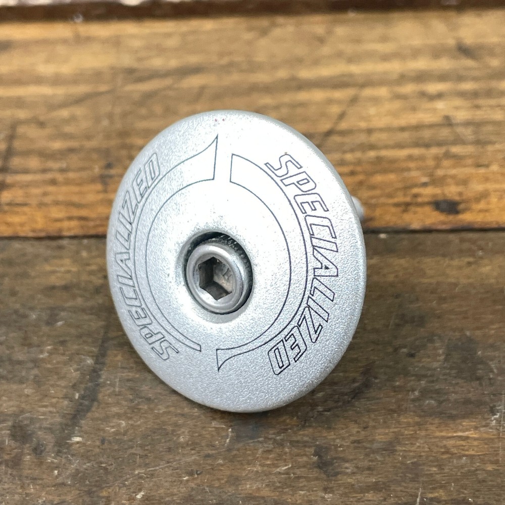Vintage Specialized Eccentric Headset Top Cap 1.27" 1 1/8 Threadless Silver