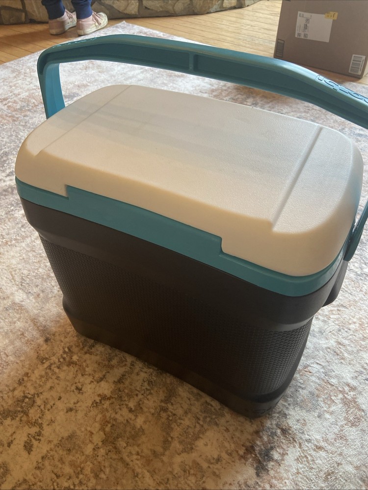 Igloo Ice Cube 30 Quart 41 Can Plastic Cooler w/ Top Compartment and Handle