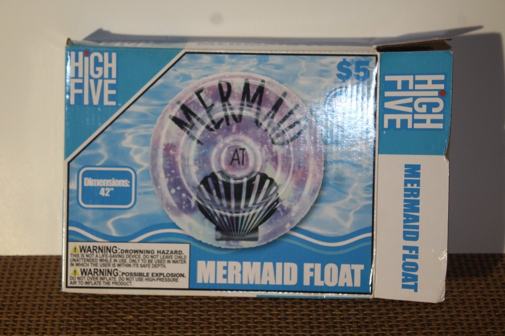 NIB High Five Mermaid Float, 42" Inflatable Island Pool Float