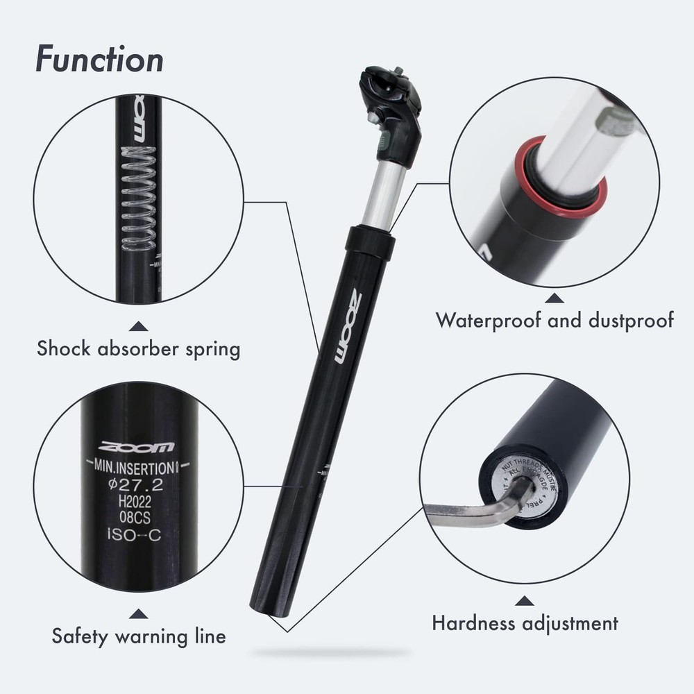 Adjustable Suspension Seatpost for Mountain Bikes