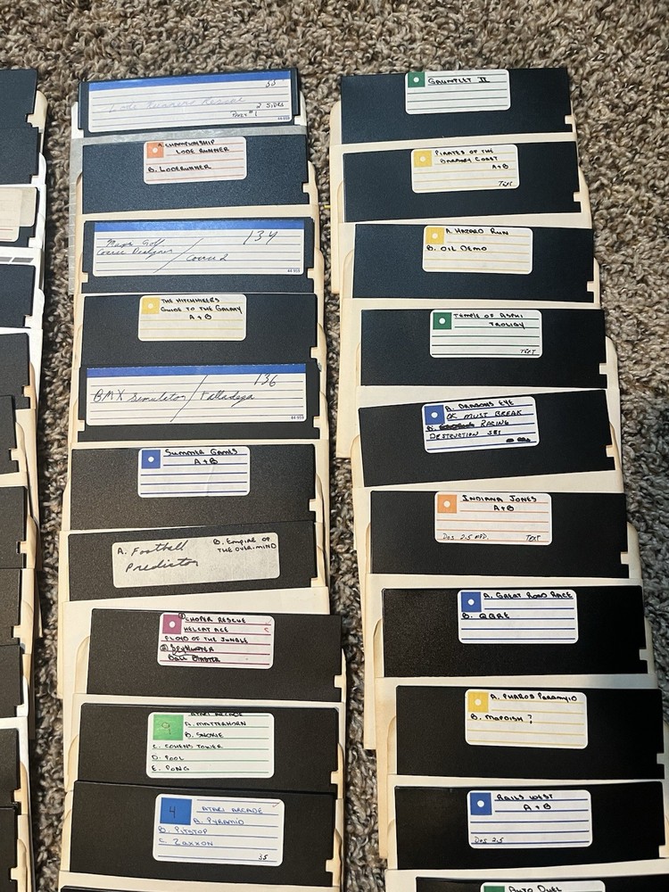 5.25" floppy disk lot 85+ diskette @All Games@ Etc..,,Partially Tested Atari