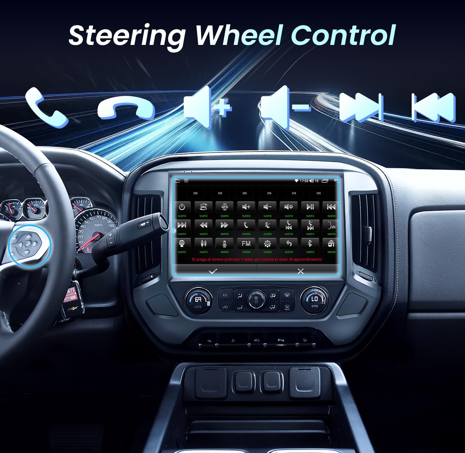 Carplay Car Stereo Radio For 2014 2015 2016 2017 2018 Chevy Silverado GMC Sierra