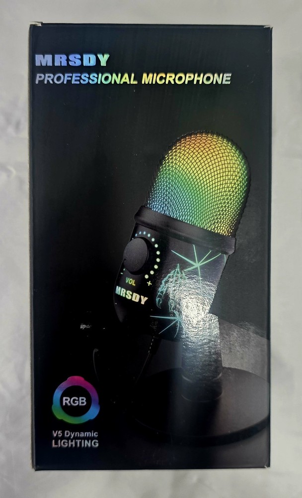 MRSDY Gaming Microphone USB Computer Microphone for PC Mac PS4/5 Condenser