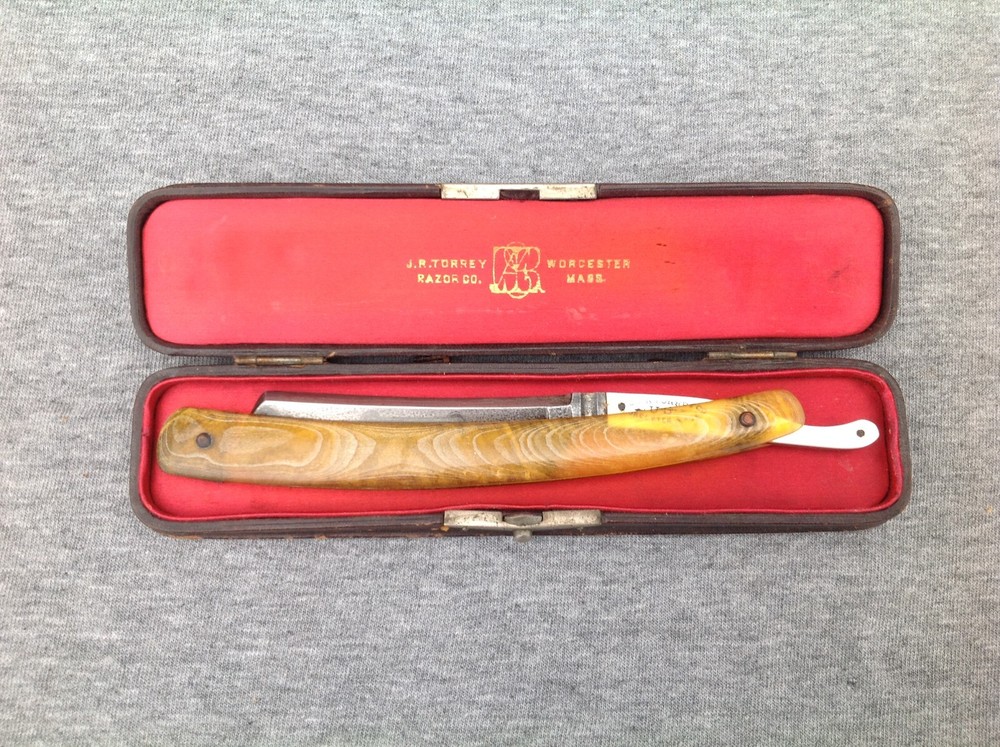 JR Torrey US "992" Straight Razor in Original Hard Case