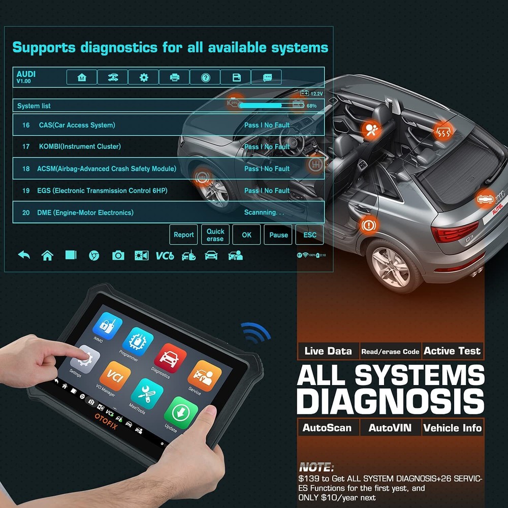 OTOFIX IM1 IMMO Key FOB Programming Tool Auto Car Full System Diagnostic Scanner