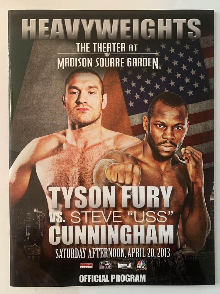 Tyson Fury (US Debut) vs Steve “USS” Cunningham Official On-Site PROGRAM, 2013