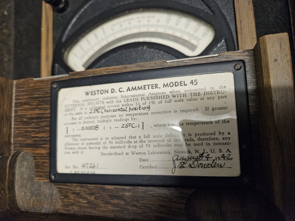 2 X ANTIQUE ELECTRICAL INSTRUMENT VOLTMETER AMMETER WESTON ELECTRONICS