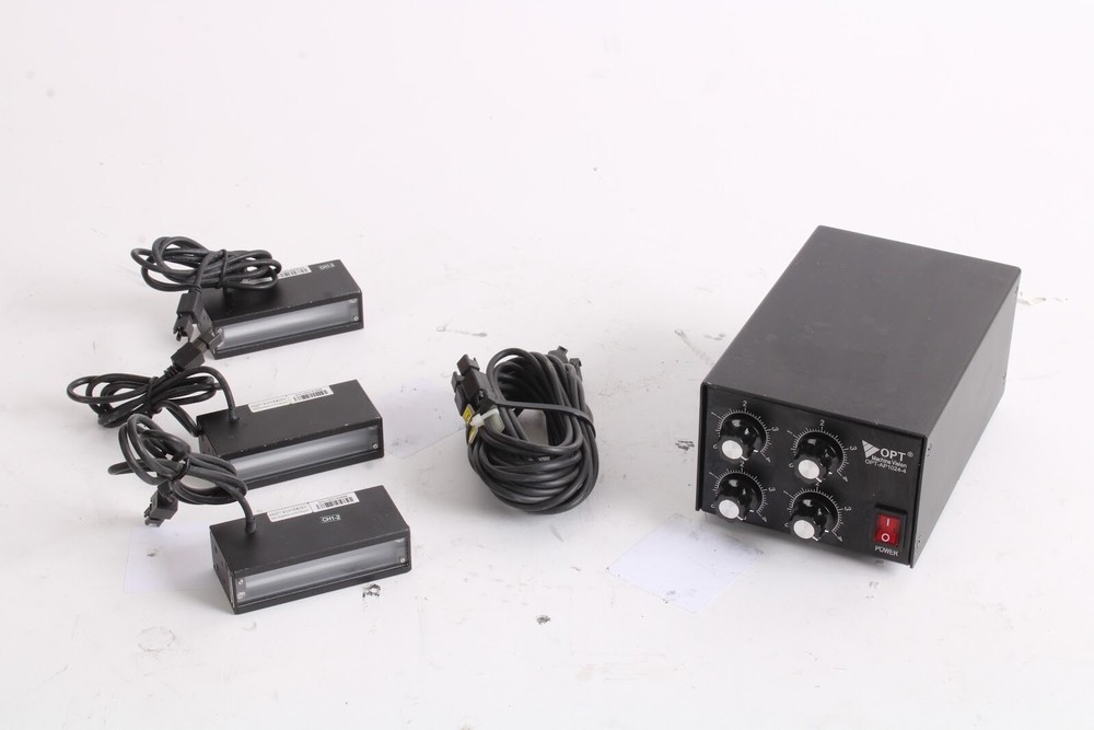 Opt Machine Vision OPT-AP1024-4 Light Controller with 3x 3-1/8 x 5/8 Led Lights