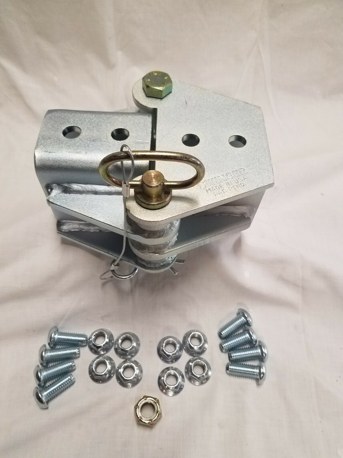 TTROY fold away hinge kit( fits 2x3 trailer beam) Zinc Plated