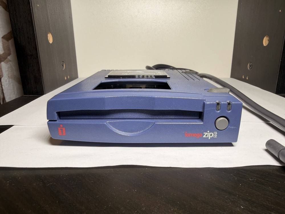IOMEGA 100 Zip Drive w/ OEM Parallel Port Cable Untested