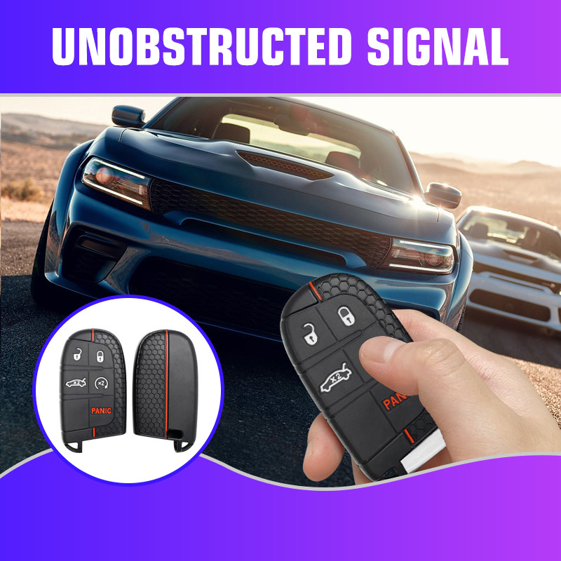 Silicone Key Cover for Jeep Grand Cherokee Renegade Dodge Challenger Durango NEW
