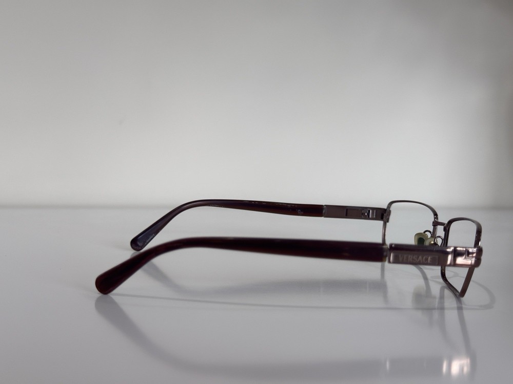 Versace MOD Square Bronze Brown Eyeglasses Frame Only 53-16-135