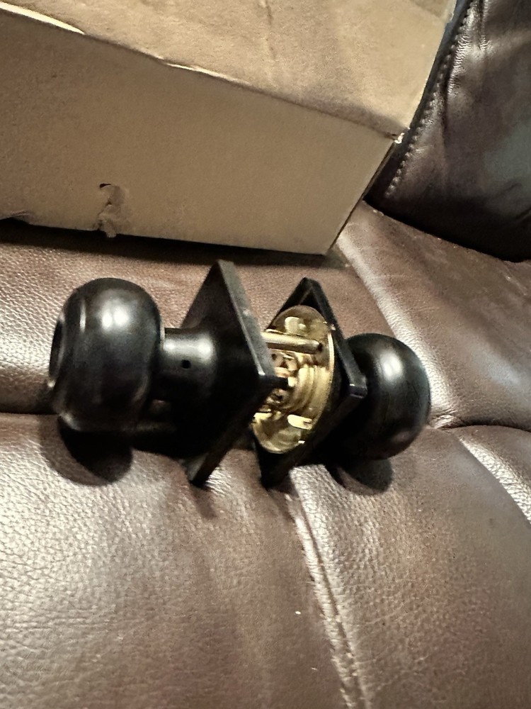 Gobrico 5 Pack Privacy Door Knobs for Bed/Bath Matte 5 Pack, Black