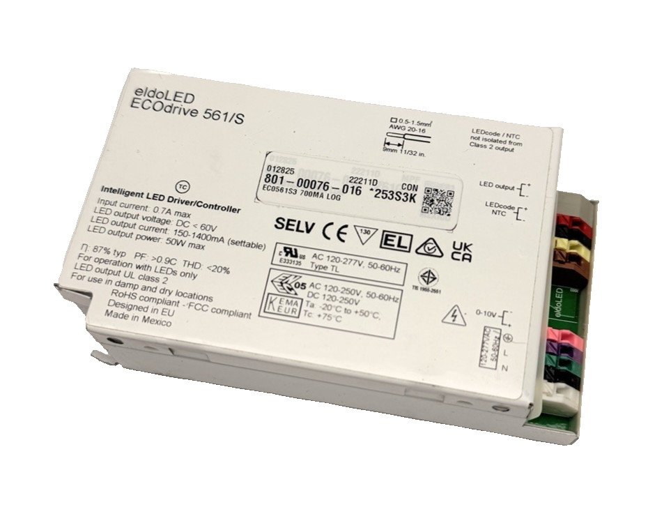 eldoLED ECOdrive 561/S,  801-00076-016 INTELLIGENT LED DRIVER/CONTROLLER