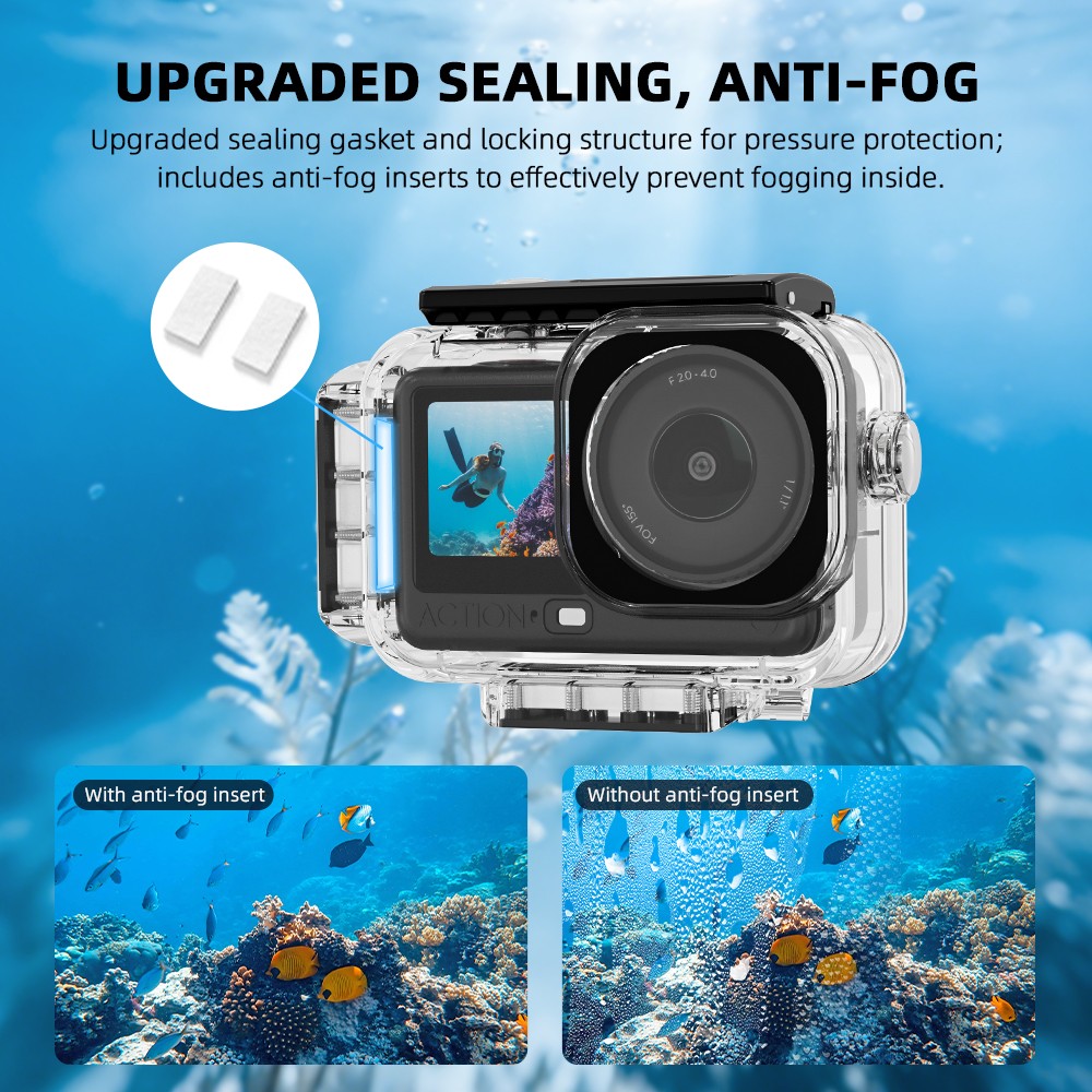 Waterproof Case For DJI OSMO Action6 Camera 60M/196FT Invisible Shell Accessory