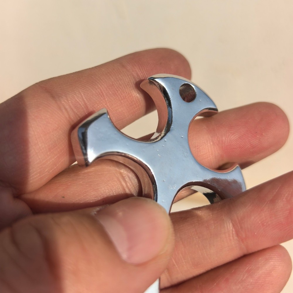 Brass Solid Cross Pendant EDC Tool - Electroplated surface - can be polished