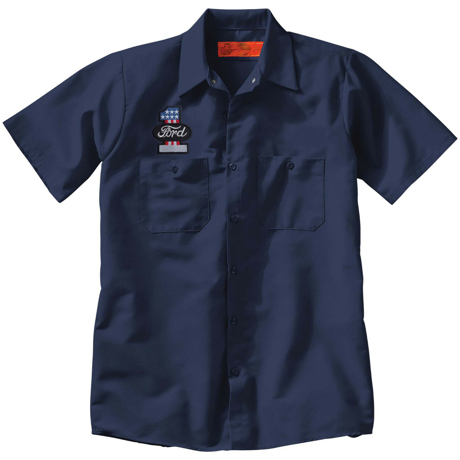 Ford #1 Embroidered Patch Mechanic Work Shirt Petroliana